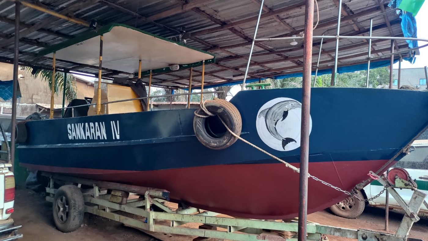 The Sankaran IV on its road trailer in Guinea